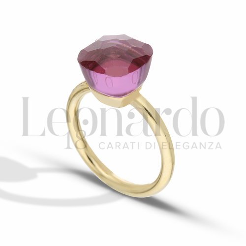 con Pietra Idrotermale Viola in Oro Giallo da 3gr.