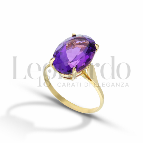 con Pietra Idrotermale Viola in Oro Giallo da 3,3gr.