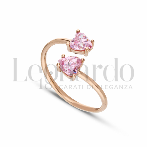 con Pietra Idrotermale rosa in Oro Rosa da 2gr.