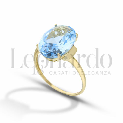 con Pietra azzurra in Oro Giallo da 3,6gr.