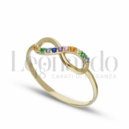 con Pietre Rainbow in Oro Giallo da 1,3gr.