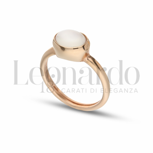 con Pietra Bianca in Oro Rosa da 3,8gr.