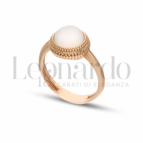 con Pietra Bianca in Oro Rosa da 4,5gr.