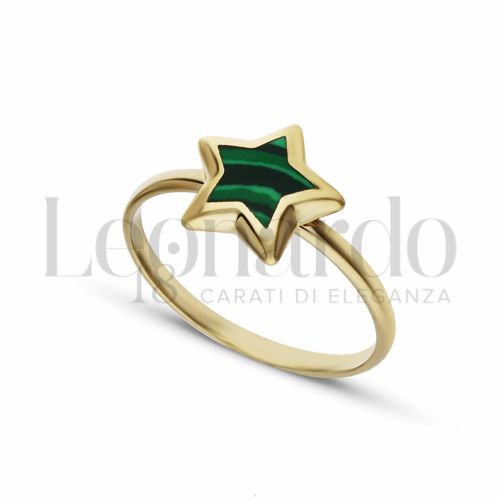 con Malachite in Oro Giallo da 1,8gr.