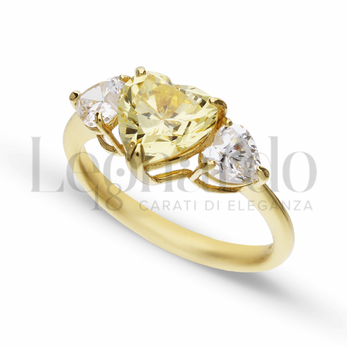 Anelli Anello Love da Donna in Oro 18 Carati Modello: 2° misura anello: 10 Finitura o soggetti: Cuore 3,4g
