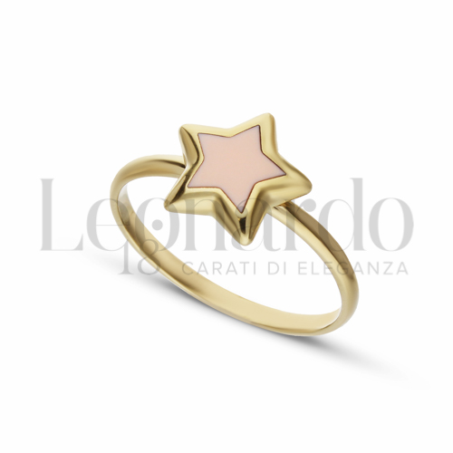 con Pasta di Corallo Rosa in Oro Giallo da 1,9gr.