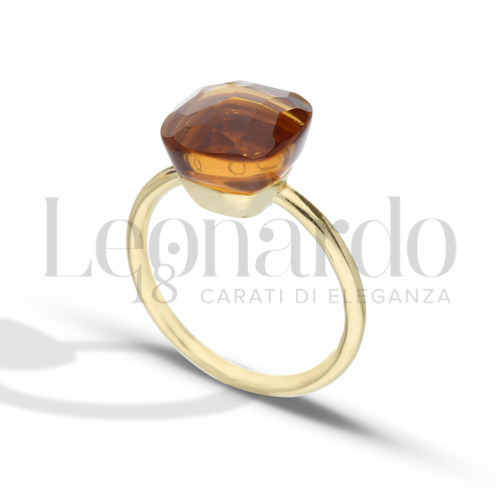 con Citrino Idrotermale in Oro Giallo da 2,7gr.