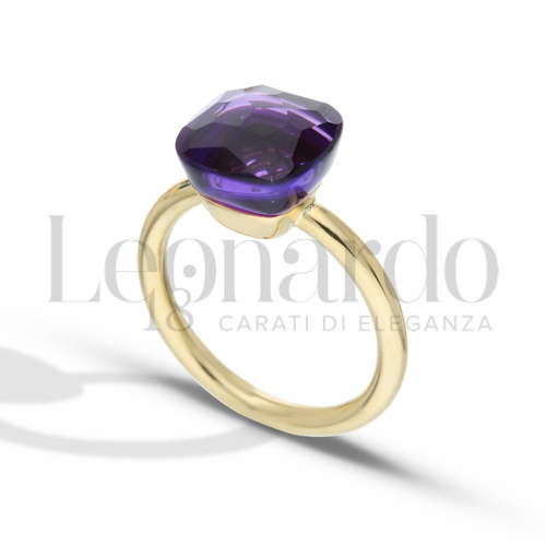 con Ametista Idrotermale in Oro Giallo da 2,4gr.