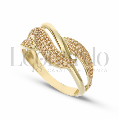 con Zirconi Citrino in Oro Giallo da 3,5gr.