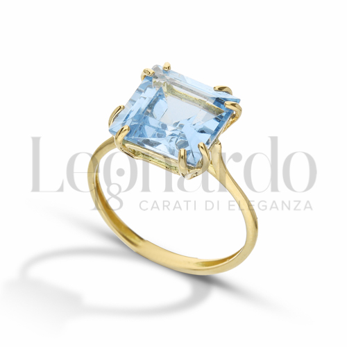 Anelli Anello con Pietra da Donna in Oro 18 Carati Misura anello: 13 Finitura o soggetti: Quadrato 3,1g