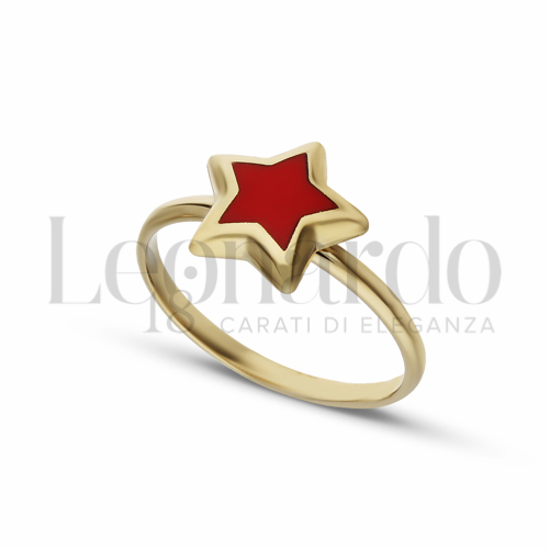 con Pasta di corallo rosso in Oro Giallo da 1,8gr.