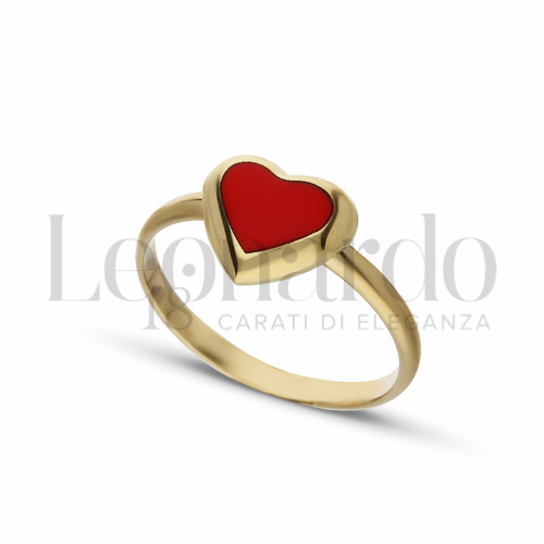 con Pasta di corallo rosso in Oro Giallo da 1,8gr.