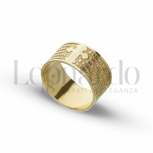 Anelli Anello con preghiera Padre Nostro in Oro 18 Carati Misura anello: N° 26 5g