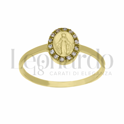 Modello Fascia Stretta con Zircone bianco in Oro Giallo da 1,6gr.
