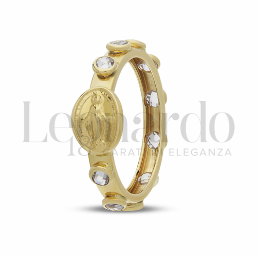 Modello Miracolosa con Zircone bianco in Oro Giallo da 1,8gr.