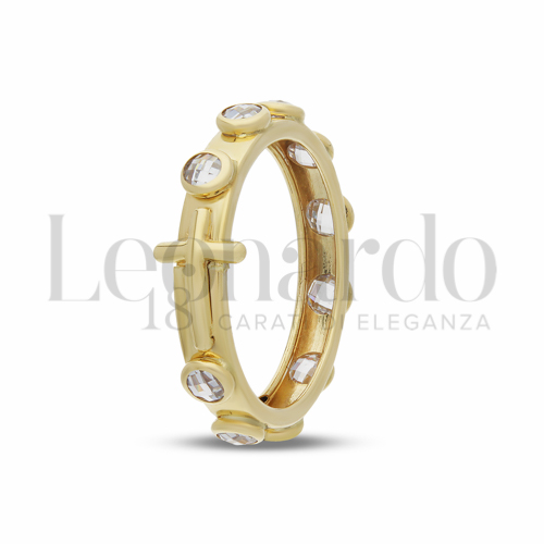 Modello Croce con Zircone bianco in Oro Giallo da 1,62gr.