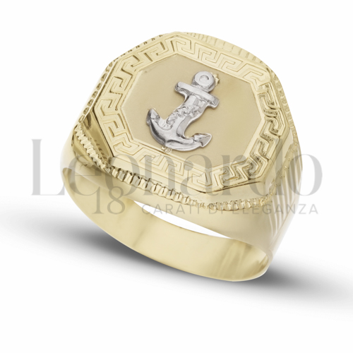 Modello Scatolato in Oro Giallo e Oro Bianco da 7,3gr.