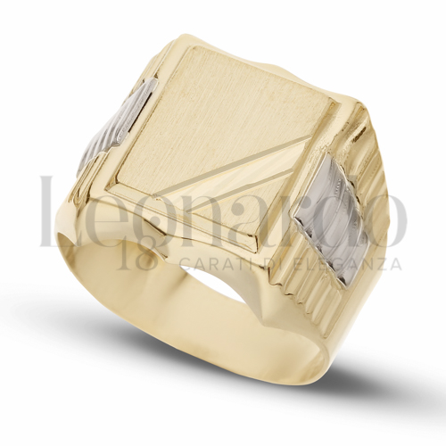 Modello Scatolato in Oro Giallo e Oro Bianco da 9,4gr.