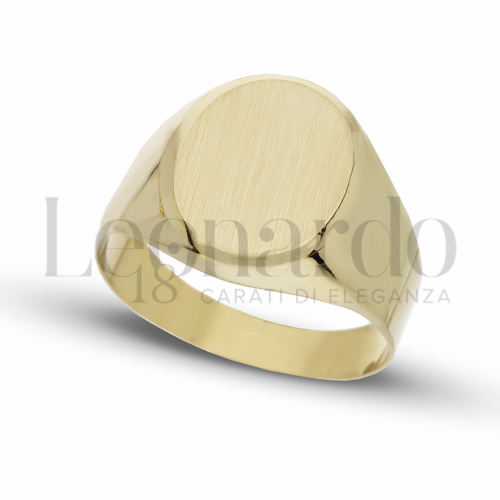 Anelli Anello a scudo ovale da Uomo in Oro 18 Carati Modello: Scatolato Finitura o misura: 3° misura anello: 28 4,9g