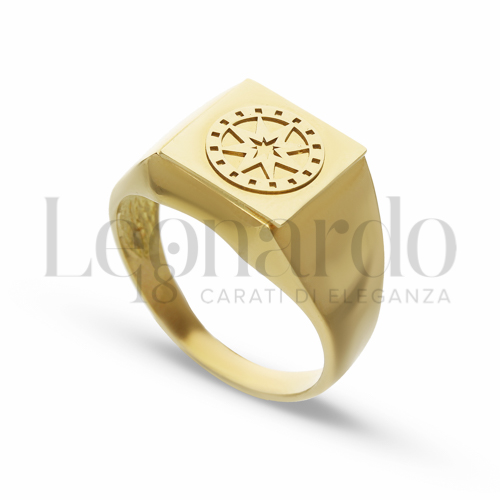 Anelli Anello a Scudo da Uomo in Oro 18 Carati Modello: Quadrato Finitura o misura: Lucida Misura anello: 23 6,5g
