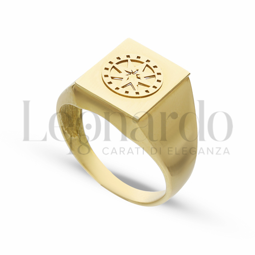 Anelli Anello a Scudo da Uomo in Oro 18 Carati Modello: Rettangolo Finitura o misura: Lucida Misura anello: 23 6,6g