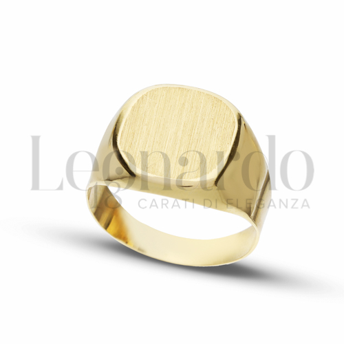 Anelli Anello a scudo Quadrato con angoli arrotondati da Uomo in Oro 18 Carati Modello: Scatolato Finitura o misura: Satinata Misura anello: 20 5,7g