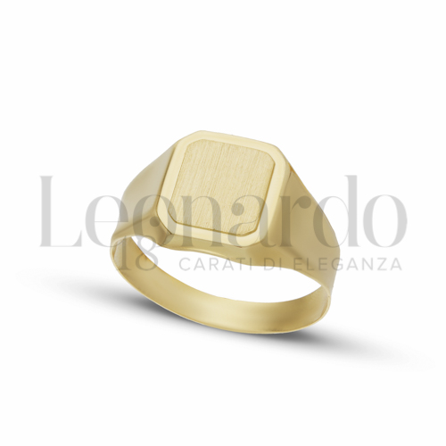 Anelli Anello a Scudo da Uomo in Oro 18 Carati Modello: Ottagono Finitura o misura: Satinata Misura anello: 23 2,6g