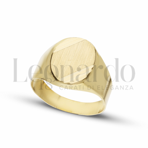 Anelli Anello a scudo ovale da Uomo in Oro 18 Carati Modello: Stampato Finitura o misura: Angolo diamantato Misura anello: 29 3,5g