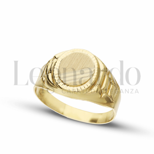 Anelli Anello a scudo da Uomo in Oro 18 Carati Modello: Stampato Finitura o misura: Satinata con 3 strisce diamantate Misura anello: 24 2,9g