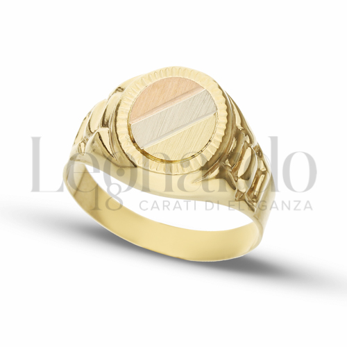 Modello Scatolato in Oro Giallo, Oro Bianco e Oro Rosa da 3,9gr.