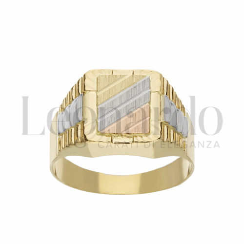 Modello Scatolato in Oro Giallo, Oro Bianco e Oro Rosa da 5,5gr.