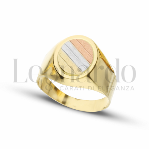 Anelli Anello a scudo Ovale da Uomo in Oro 18 Carati Modello: Scatolato Finitura o misura: Satinata Misura anello: 30 6,2g
