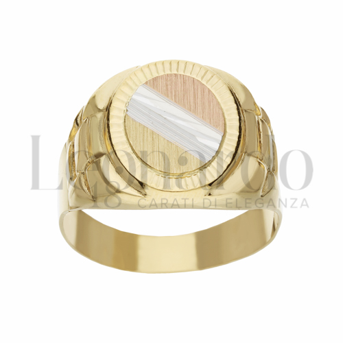 Modello Scatolato in Oro Giallo, Oro Bianco e Oro Rosa da 6,8gr.