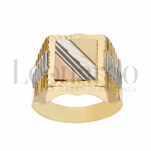 Modello Stampato in Oro Giallo, Oro Bianco e Oro Rosa da 7,7gr.