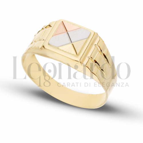 Modello Stampato in Oro Giallo, Oro Bianco e Oro Rosa da 3,7gr.