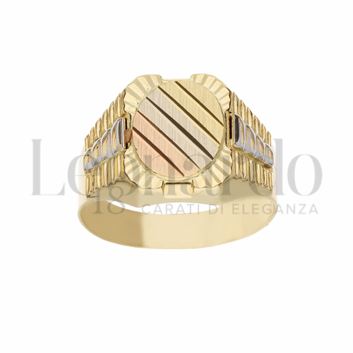 Modello Scatolato in Oro Giallo, Oro Bianco e Oro Rosa da 6gr.