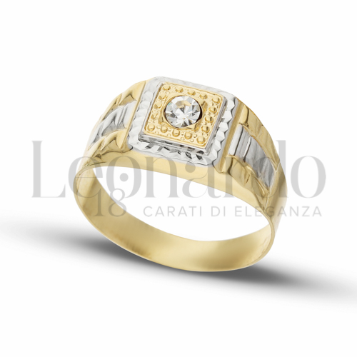 Anelli Anello a scudo da Uomo in Oro 18 Carati Modello: Scatolato Finitura o misura: Lucida e diamantata Misura anello: 28 5g