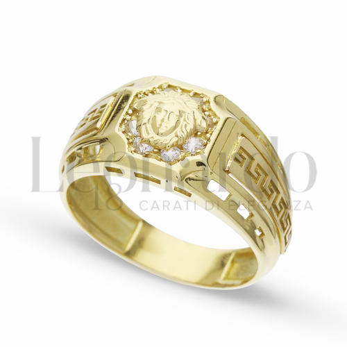 con Zircone bianco in Oro Giallo da 6,7gr.