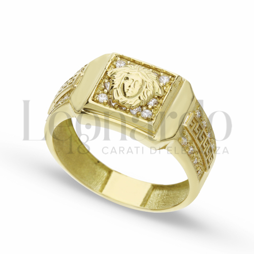 con Zircone bianco in Oro Giallo da 4,5gr.