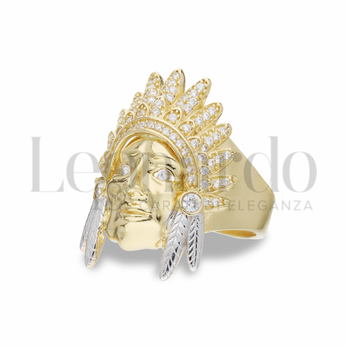con Zircone bianco in Oro Giallo da 10,3gr.