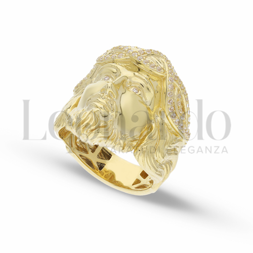 con Zircone bianco in Oro Giallo da 10,1gr.