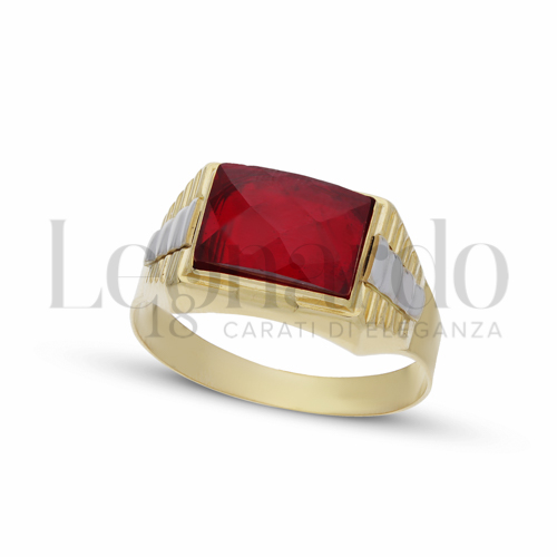 Anelli Anello a scudo rettangolare da Uomo in Oro 18 Carati Modello: Scatolato Finitura o misura: Lucida Misura anello: 24 5,3g
