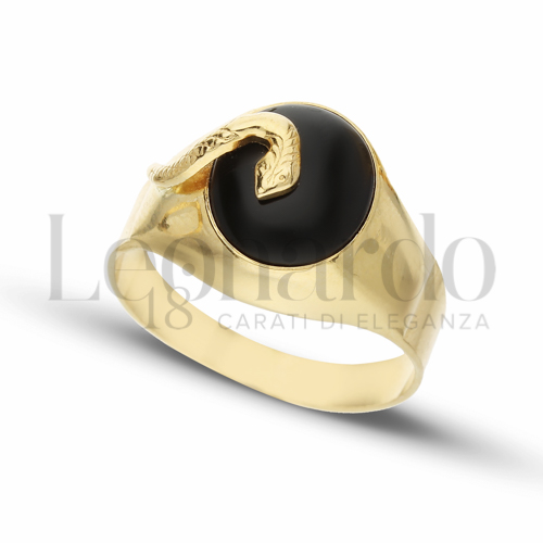 Modello Scatolato con Onice in Oro Giallo da 5gr.