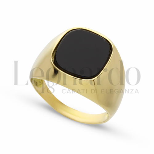 Anelli Anello a scudo da Uomo in Oro 18 Carati Modello: Rettangolo con bordi stondati Finitura o misura: Lucida Misura anello: 24 9,5g