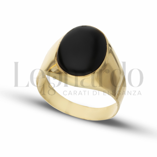 Modello Scatolato con Onice in Oro Giallo da 5,6gr.