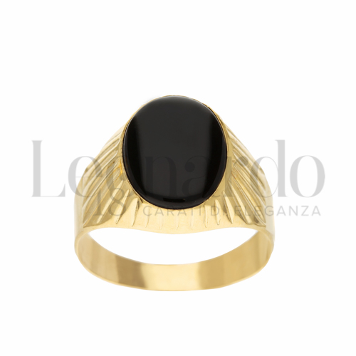 Modello Scatolato con Onice in Oro Giallo da 5,7gr.