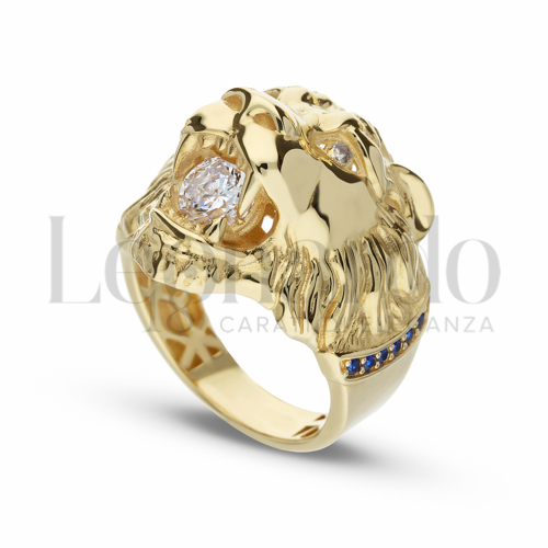 con Zirconi blu e zirconi bianchi in Oro Giallo da 9,9gr.