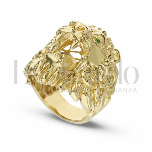 con Zircone verde in Oro Giallo da 14gr.