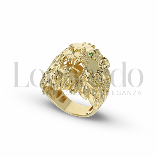 con Zircone verde in Oro Giallo da 9gr.