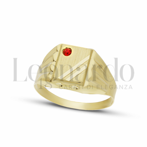 Anelli Anello a scudo rettangolare da Uomo in Oro 18 Carati Modello: Scatolato Finitura o misura: Satinata con 2 strisce diamantate Misura anello: 28 6,3g